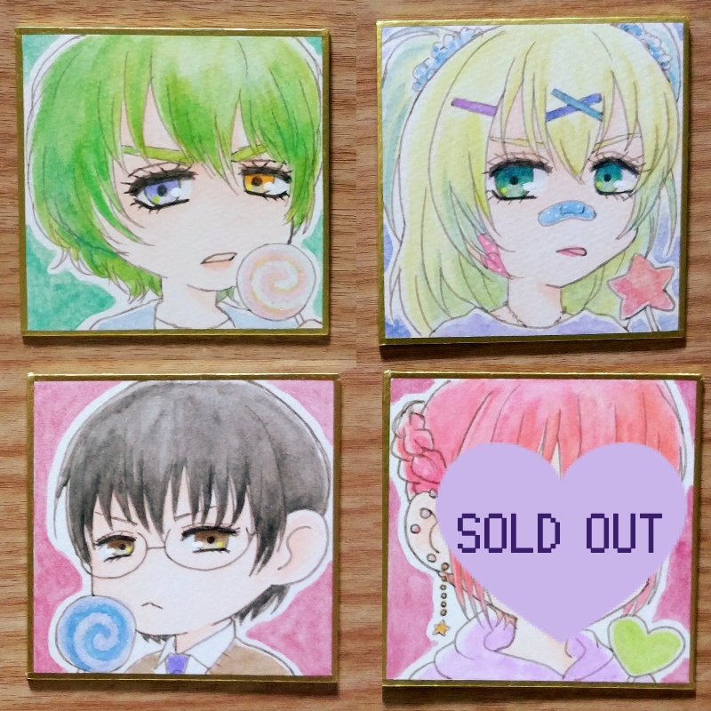 【 🍭7.6×7.6cm 】 R②・S②・U② 【 色紙 】