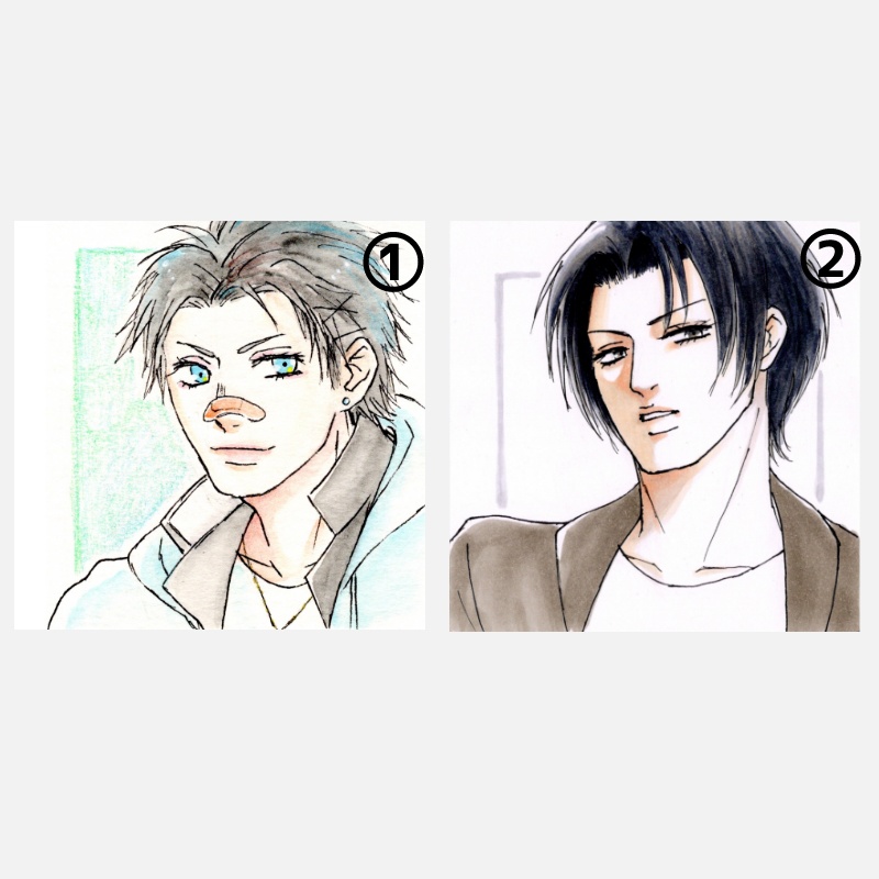 【 🍭10×10cm 】 ①・② 【 原画 】