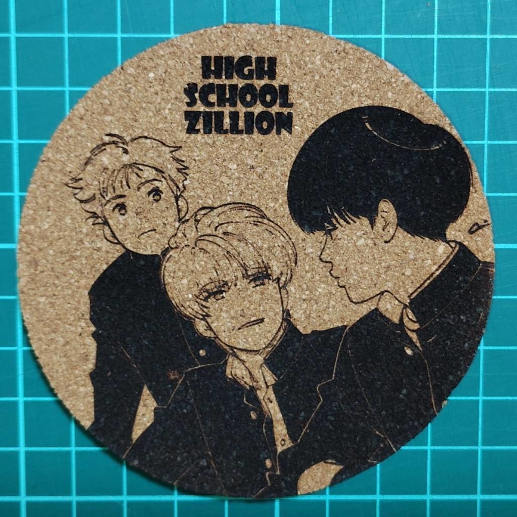 【匿名発送】じりおん屋謹製 コルクコースター「H」