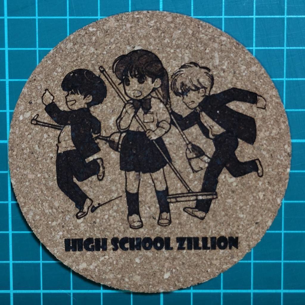 【匿名発送】じりおん屋謹製 コルクコースター「E」