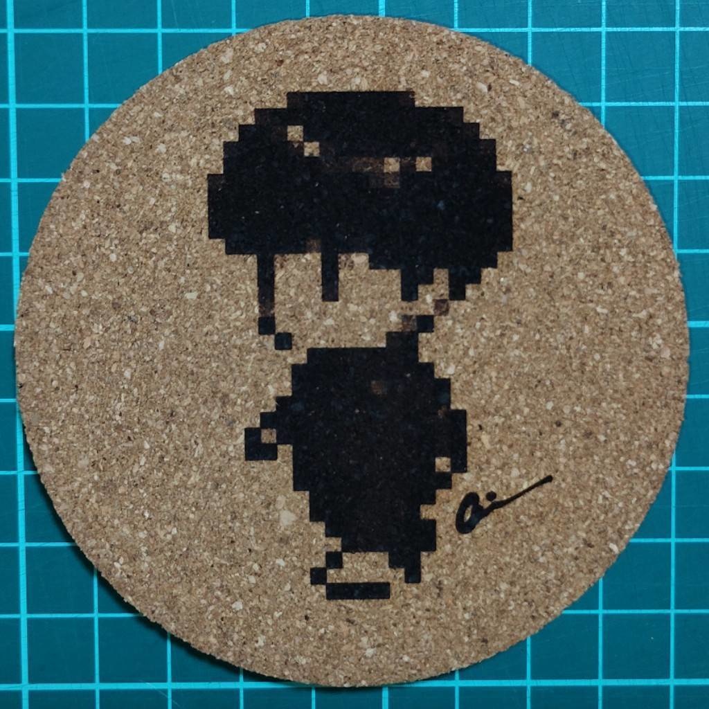 【匿名発送】じりおん屋謹製 コルクコースター「D」