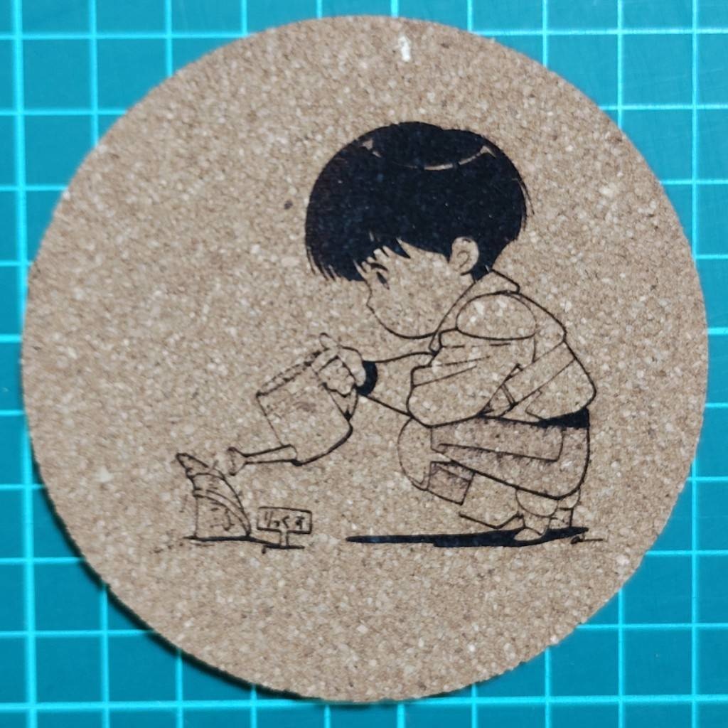 【匿名発送】じりおん屋謹製 コルクコースター「B」