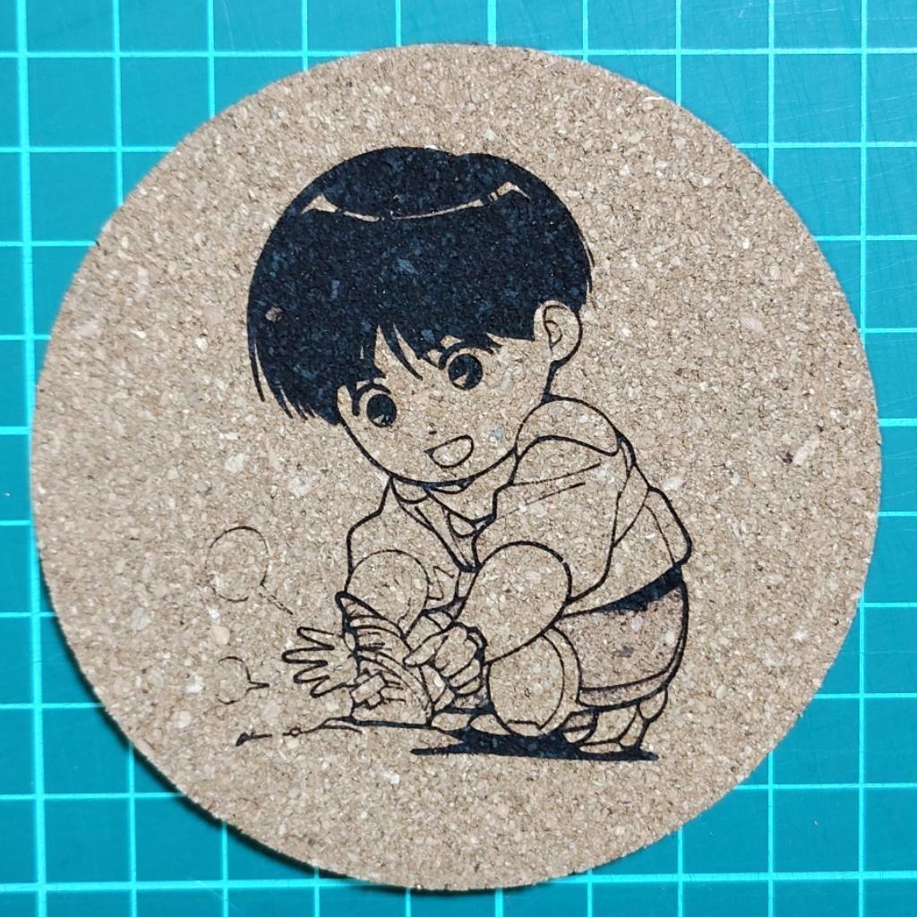 【匿名発送】じりおん屋謹製 コルクコースター「A」