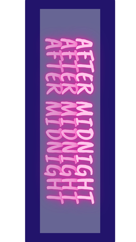 Neon Room Poster ネオンポスター（AFTER MIDNIGHT Pink）