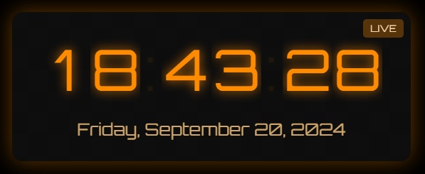 【無料】配信者・Vtuber向け OBS用動く!かっこいいサイバーなデジタル時計!!