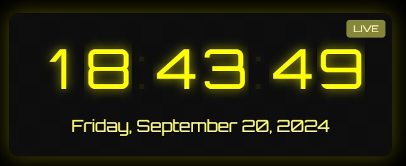 【無料】配信者・Vtuber向け OBS用動く!かっこいいサイバーなデジタル時計!!