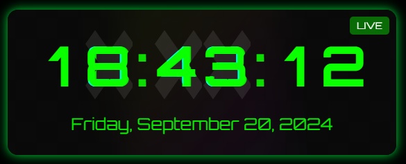 【無料】配信者・Vtuber向け OBS用動く!かっこいいサイバーなデジタル時計!!