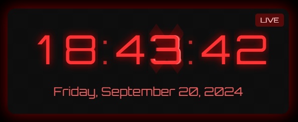 【無料】配信者・Vtuber向け OBS用動く!かっこいいサイバーなデジタル時計!!