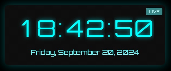 【無料】配信者・Vtuber向け OBS用動く!かっこいいサイバーなデジタル時計!!