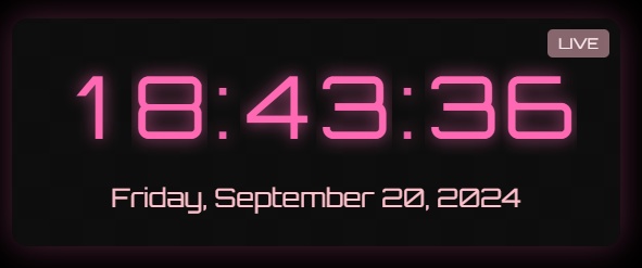 【無料】配信者・Vtuber向け OBS用動く!かっこいいサイバーなデジタル時計!!