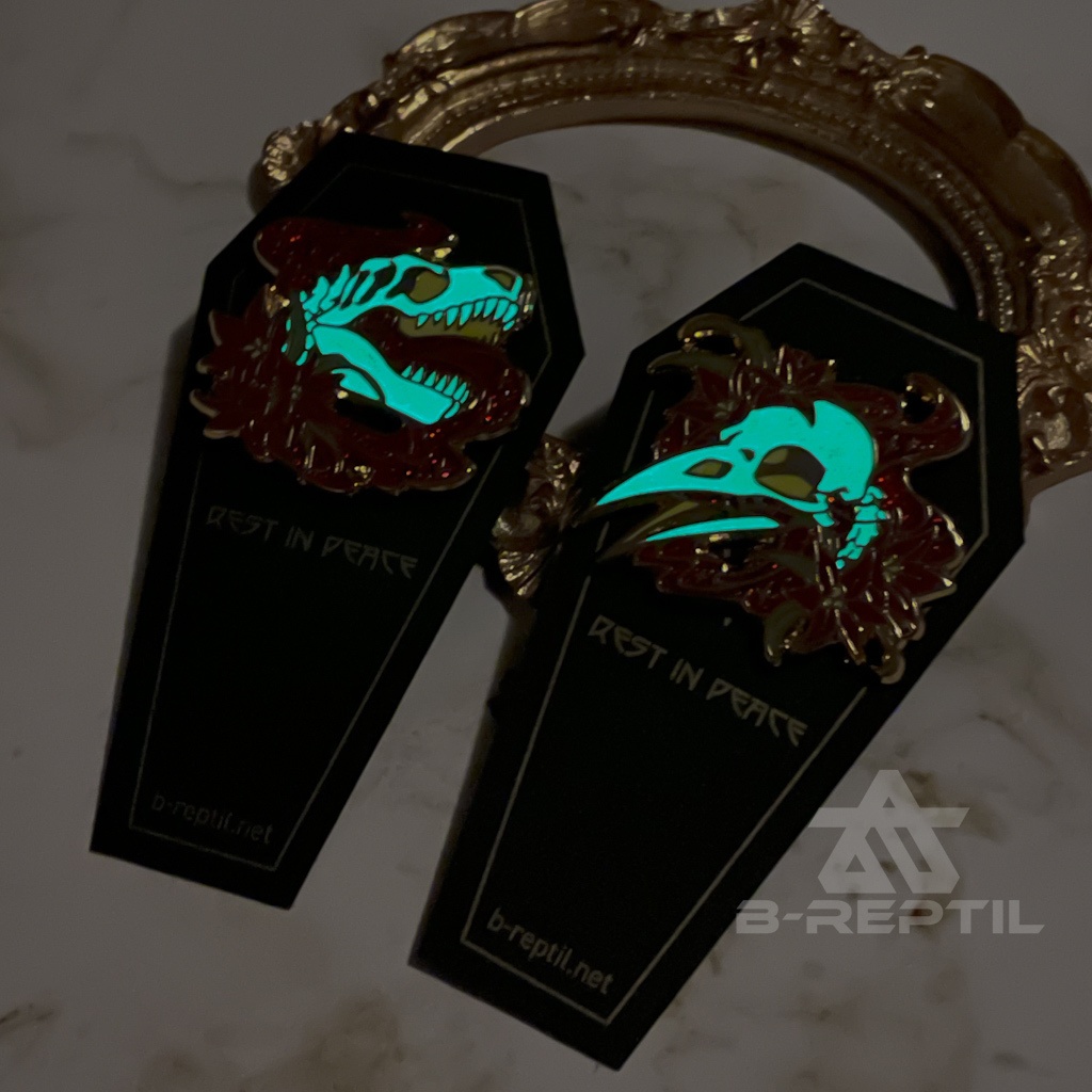 頭骨エナメルピンズ