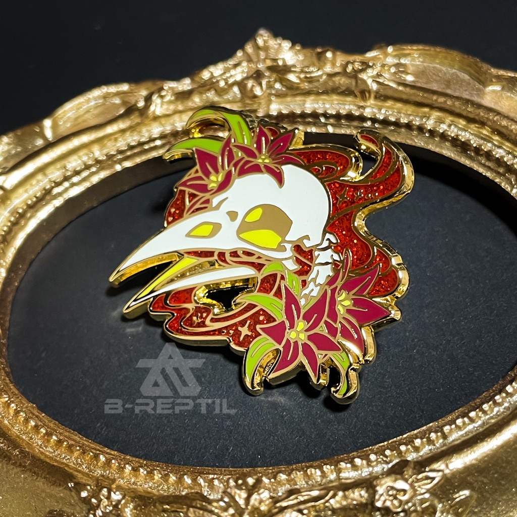 頭骨エナメルピンズ