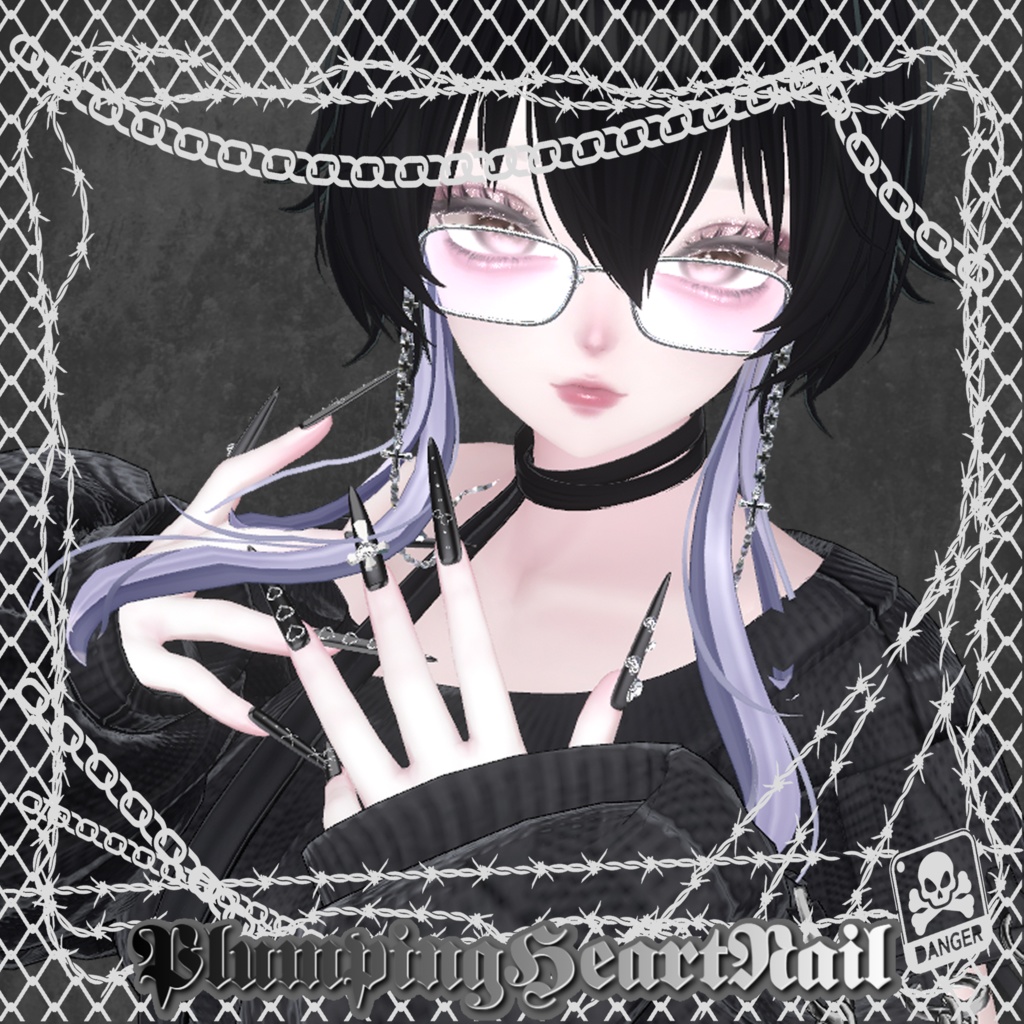 【25アバター対応】PlumpingHeartNail【MA対応】