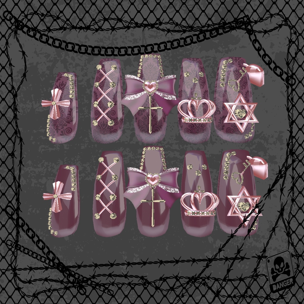 BLACK FRIDAY SALE【22アバター対応】SweetGothicNail【MA対応】