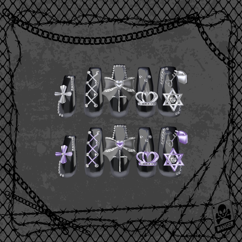 BLACK FRIDAY SALE【22アバター対応】SweetGothicNail【MA対応】