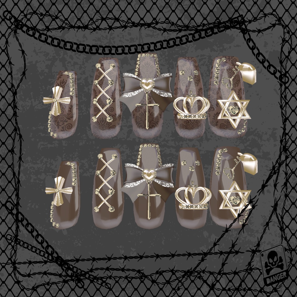 BLACK FRIDAY SALE【22アバター対応】SweetGothicNail【MA対応】