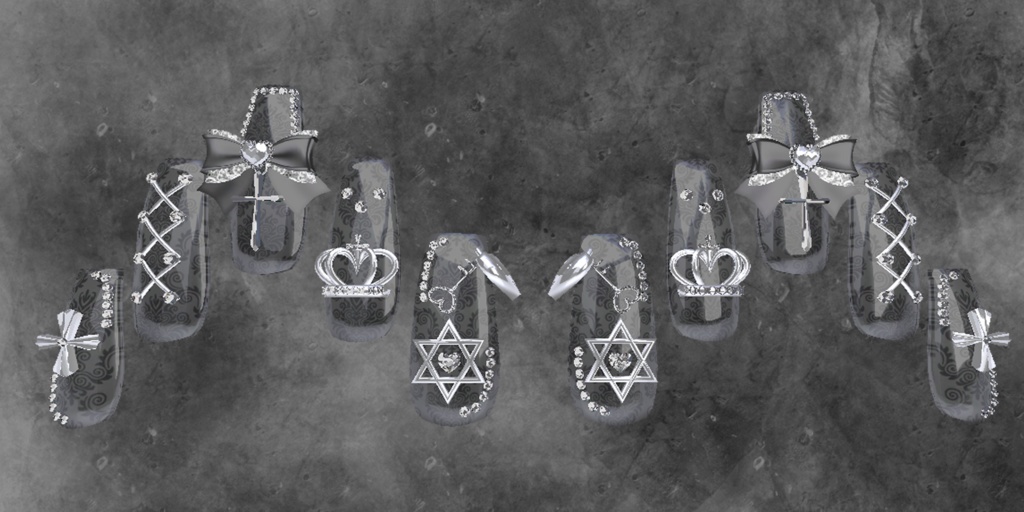 BLACK FRIDAY SALE【22アバター対応】SweetGothicNail【MA対応】