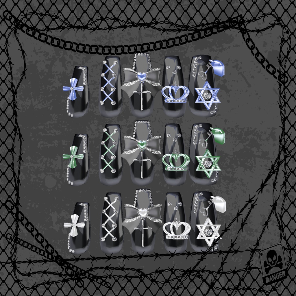 BLACK FRIDAY SALE【22アバター対応】SweetGothicNail【MA対応】