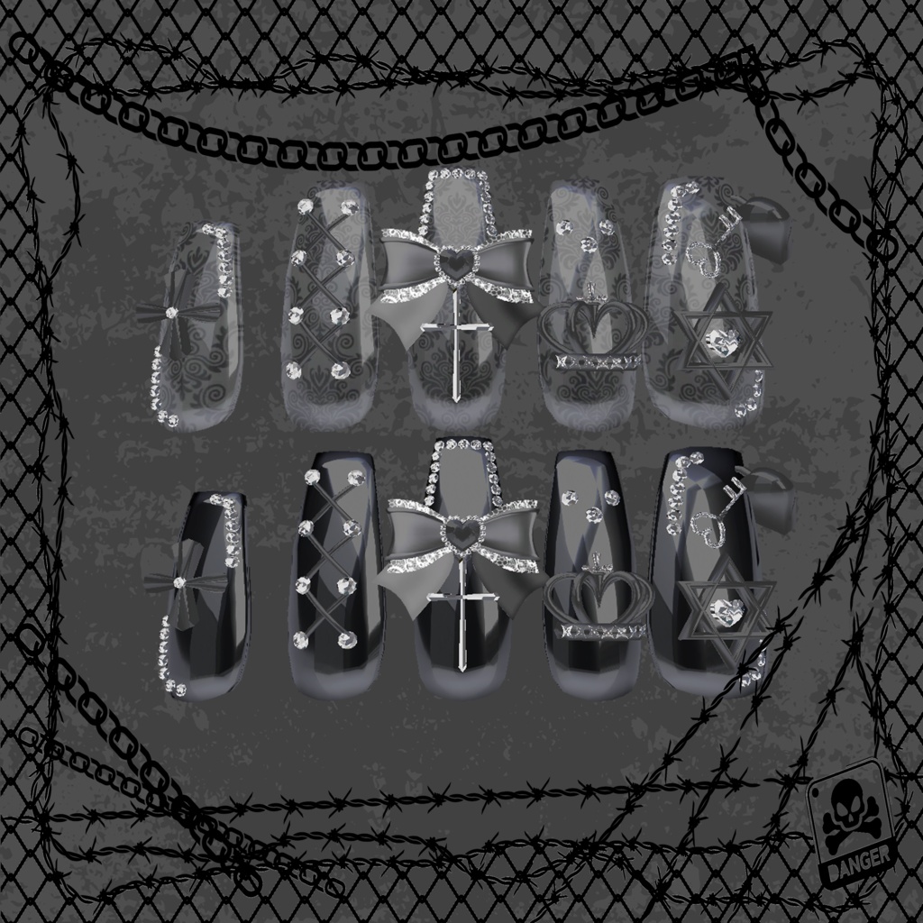 BLACK FRIDAY SALE【22アバター対応】SweetGothicNail【MA対応】