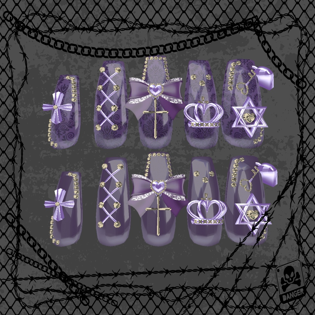 BLACK FRIDAY SALE【22アバター対応】SweetGothicNail【MA対応】