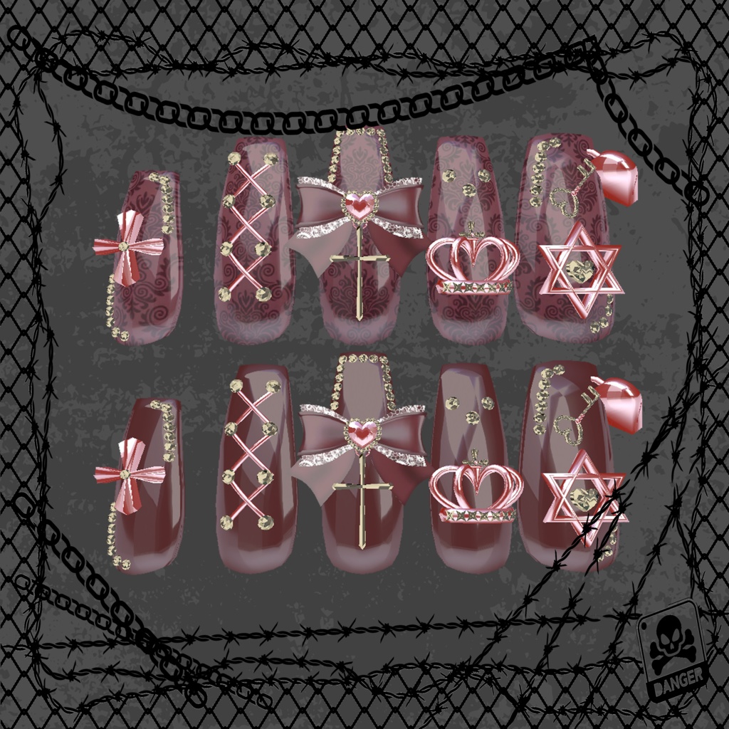 BLACK FRIDAY SALE【22アバター対応】SweetGothicNail【MA対応】