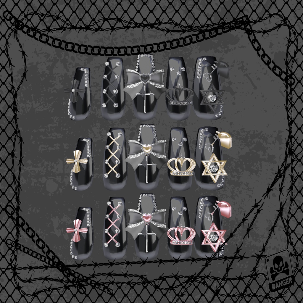 BLACK FRIDAY SALE【22アバター対応】SweetGothicNail【MA対応】