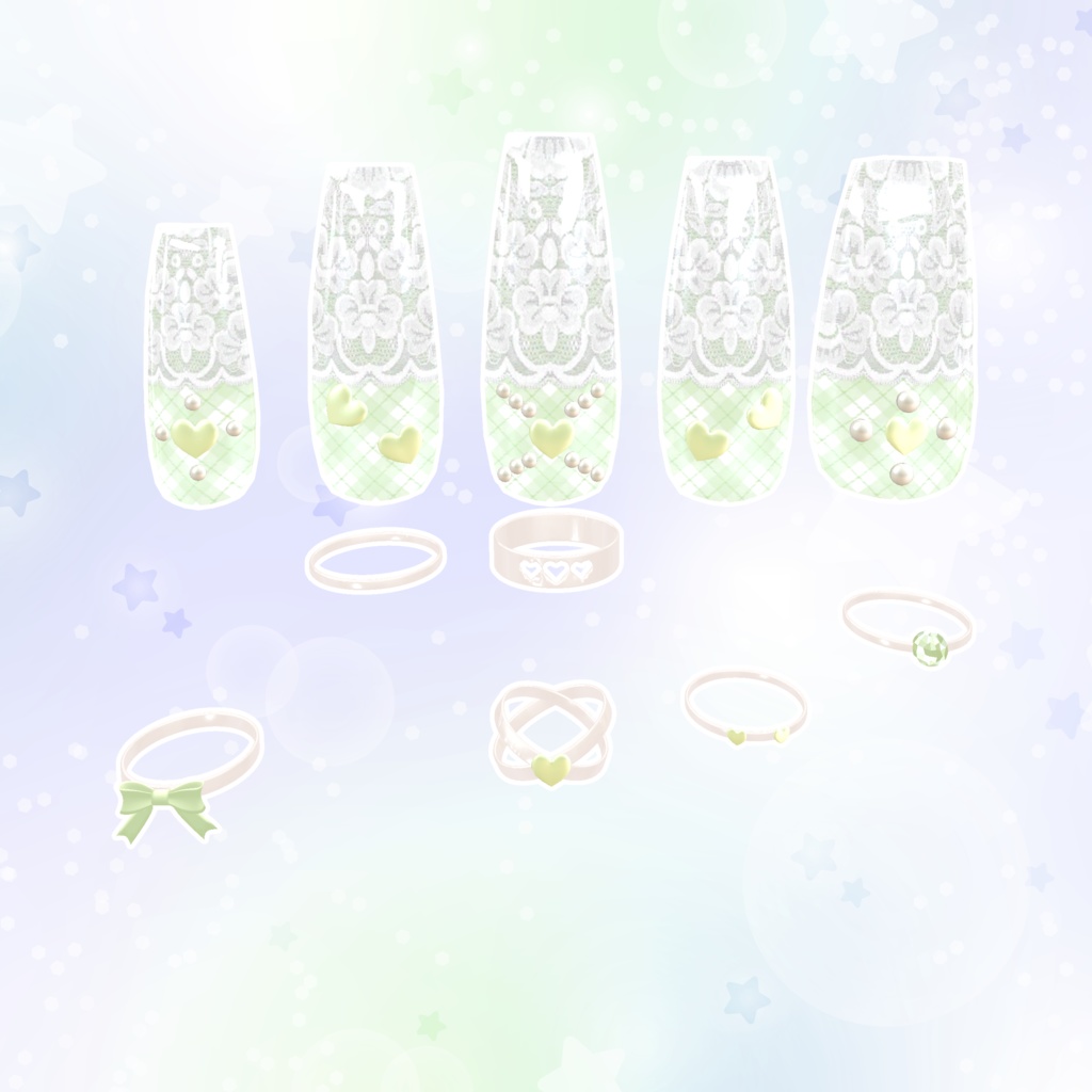 BLACK FRIDAY SALE【23アバター対応】MarshmallowHeartNails【MA対応】