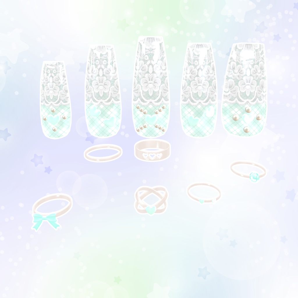 BLACK FRIDAY SALE【23アバター対応】MarshmallowHeartNails【MA対応】
