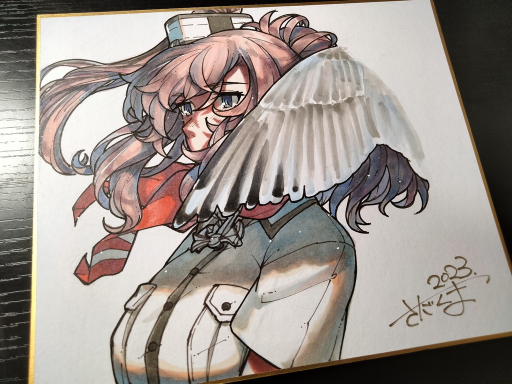 サラトガ 中サイズ色紙原画