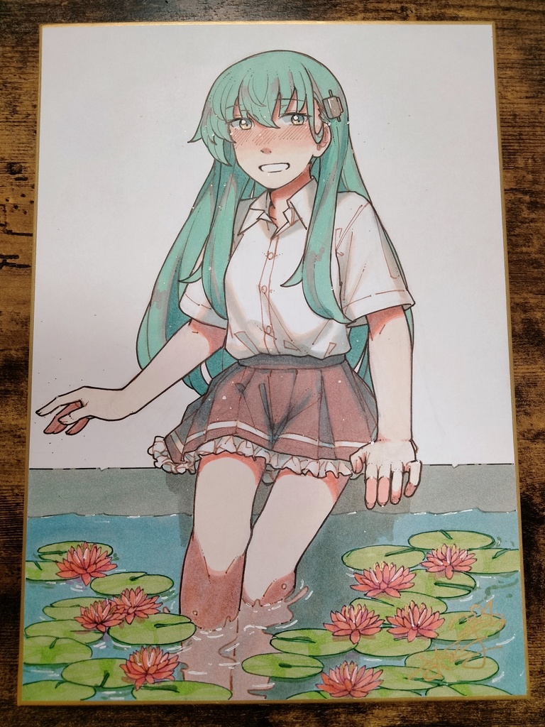 鈴谷 A4色紙原画