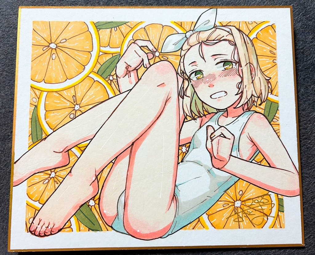 伊504 ×檸檬 中サイズ色紙原画
