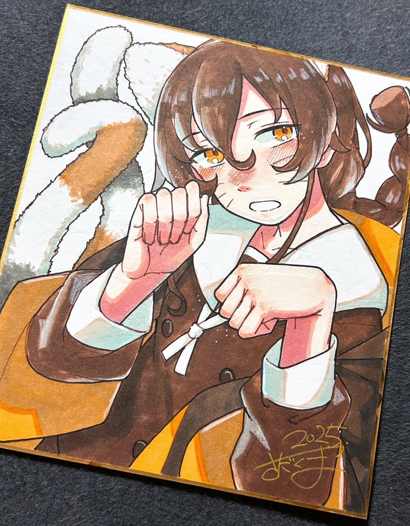 宗谷🐱🎃 中サイズ色紙原画