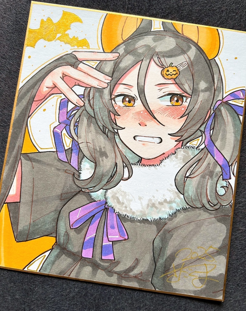 稲木🦇🎃 中サイズ色紙原画