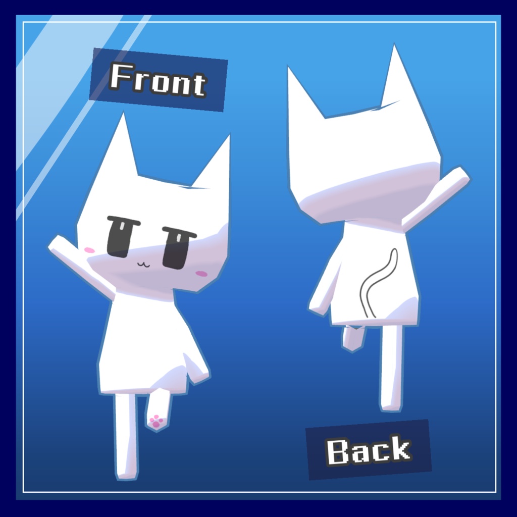 【無料】オリジナル3Dモデル『LowpolyCat』