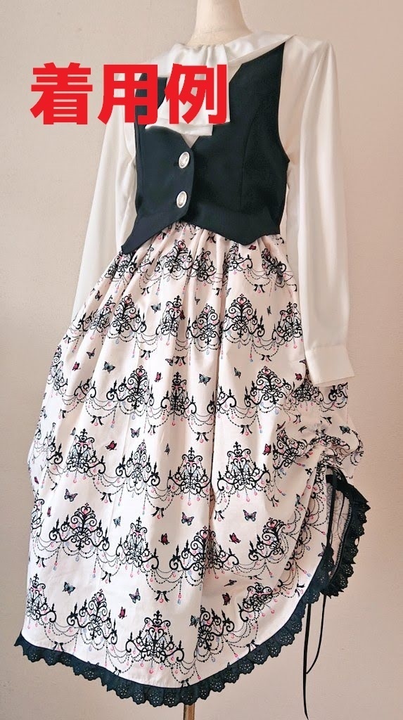 【完売・展示作品】シャンデリア緞帳スカート 白