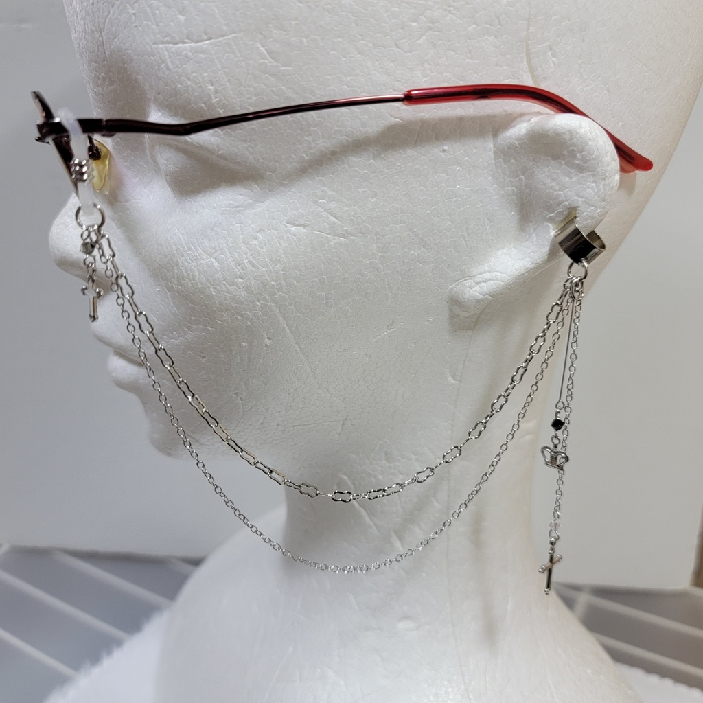 グラスチェーンイヤーカフ【セミオーダー可能】