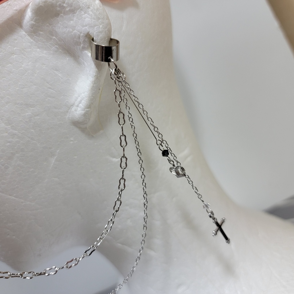 グラスチェーンイヤーカフ【セミオーダー可能】