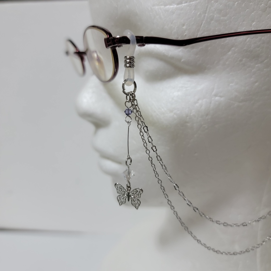 【展示品・完売】花咲く森に真実の愛をイメージグラスチェーンイヤーカフ+イヤアクセ