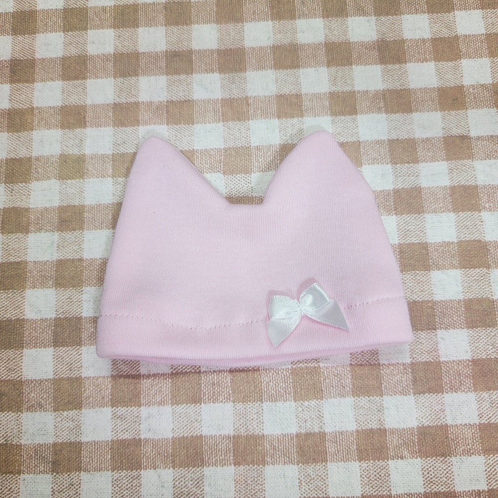 ぬいぐるみ用リボン付きねこみみ帽子【Mサイズ】