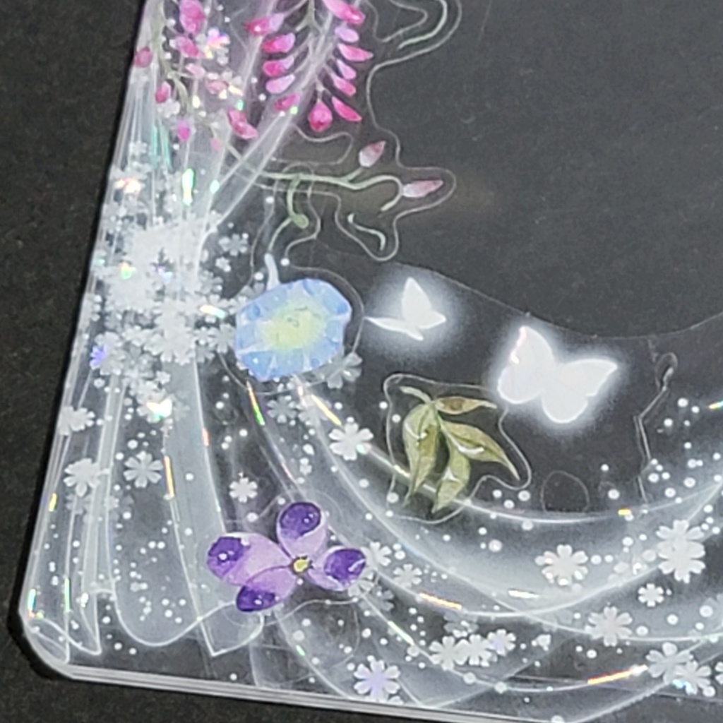 デコ硬質カードケース:藤の花