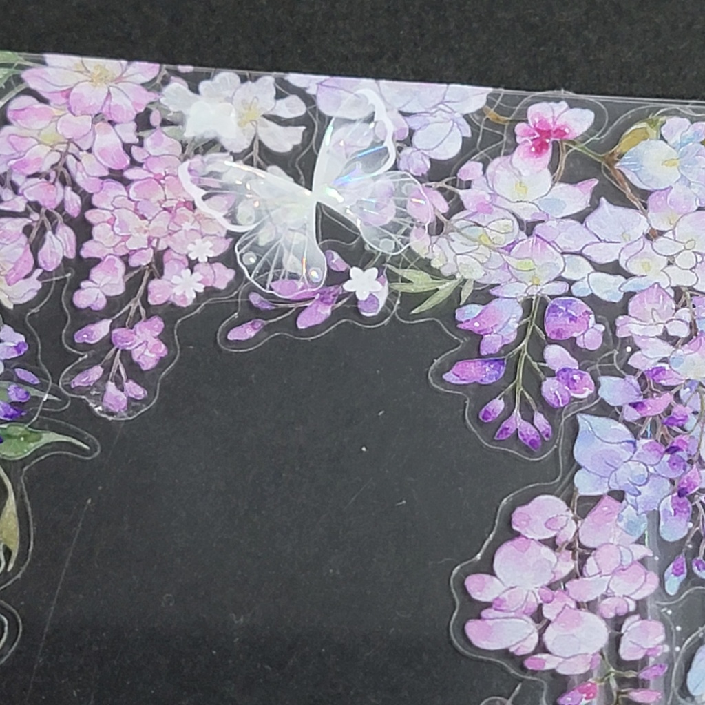 デコ硬質カードケース:藤の花