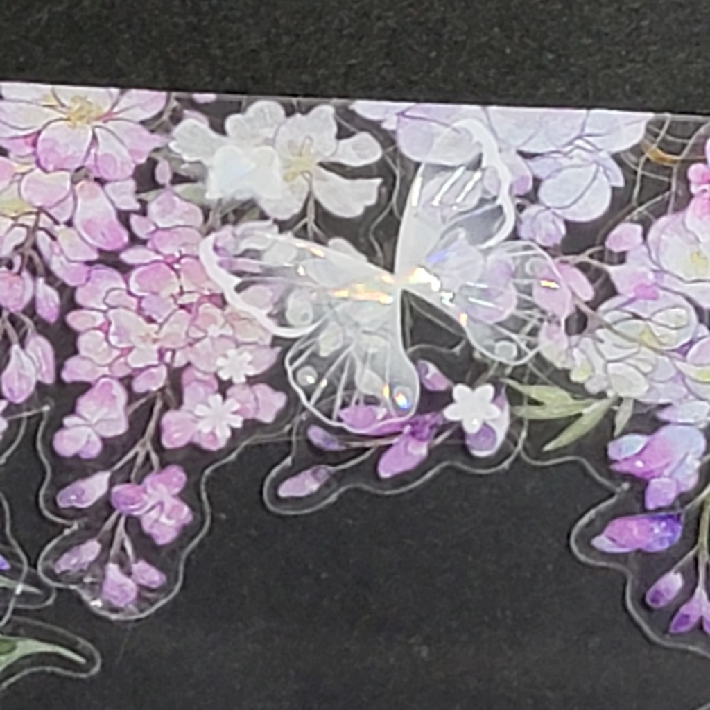 デコ硬質カードケース:藤の花