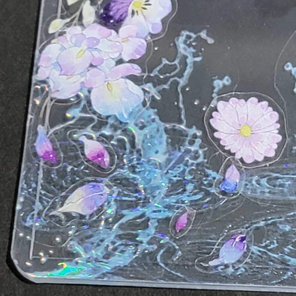 デコ硬質カードケース:藤の花