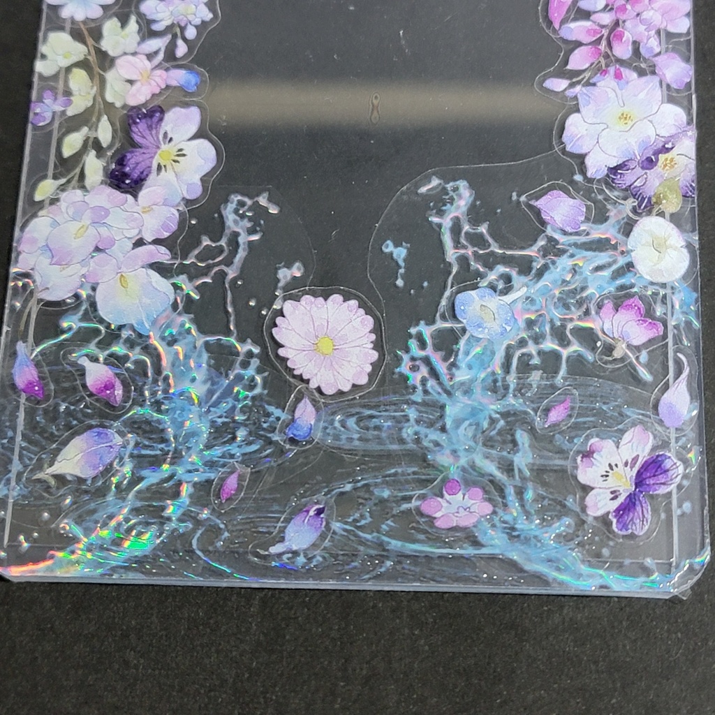 デコ硬質カードケース:藤の花