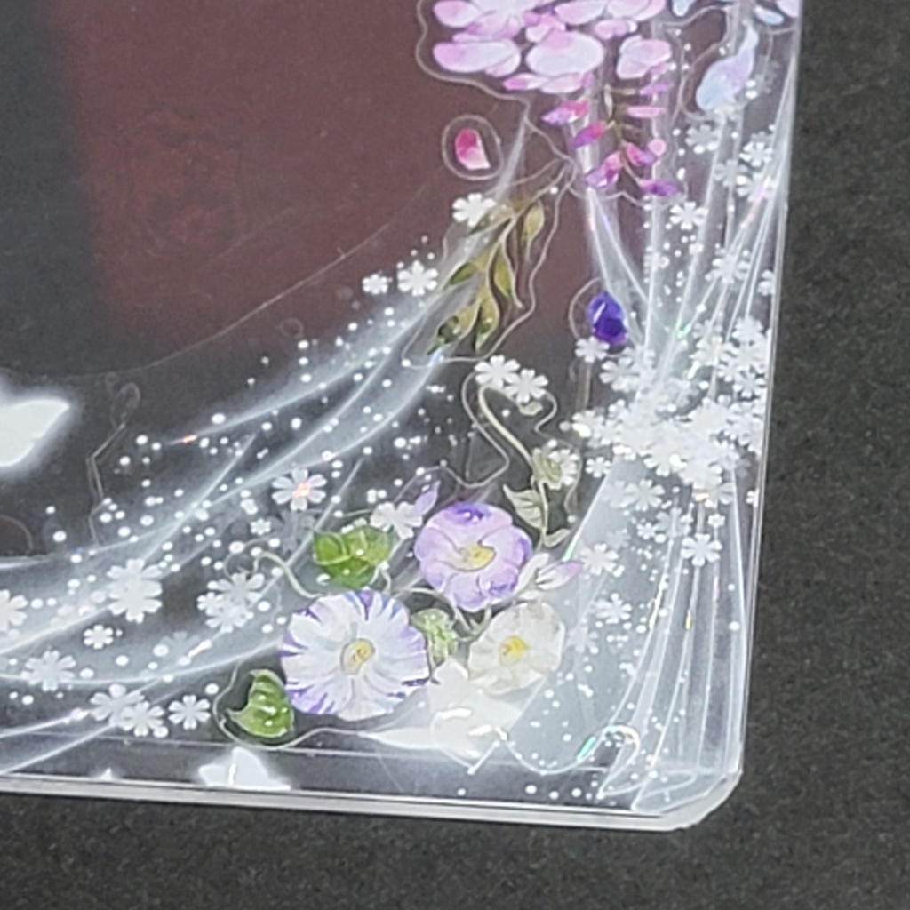 デコ硬質カードケース:藤の花