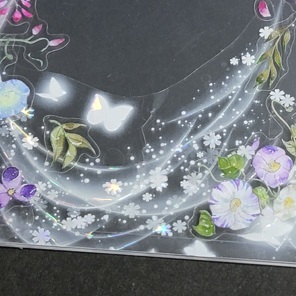 デコ硬質カードケース:藤の花