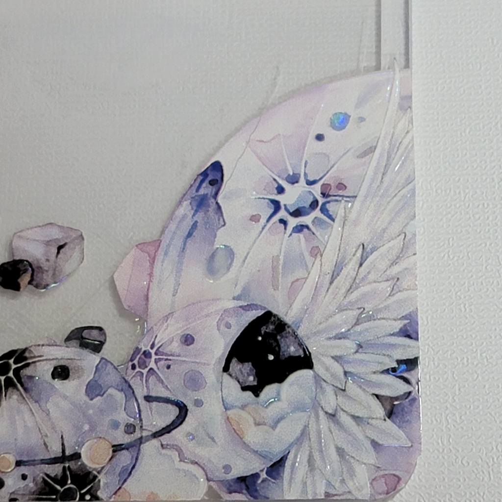 デコ硬質カードケース:惑星と翼