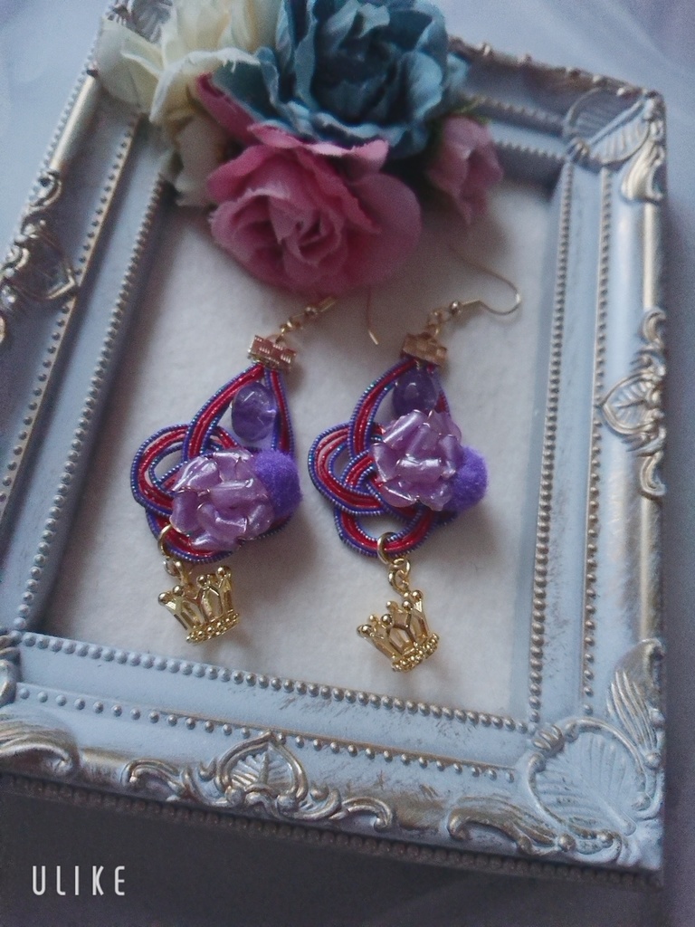 ツイステ ポムフィオーレ イメージ水引ピアス