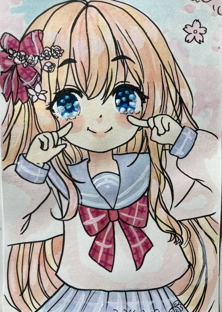 【オリジナル手描きイラスト水彩画】 手描きイラスト オリジナル 「新作の調理支度」 原画 創作