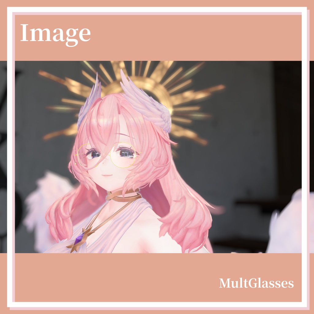 【複数アバター対応】MultGlasses/MA対応メガネアクセサリー【3Dモデル】